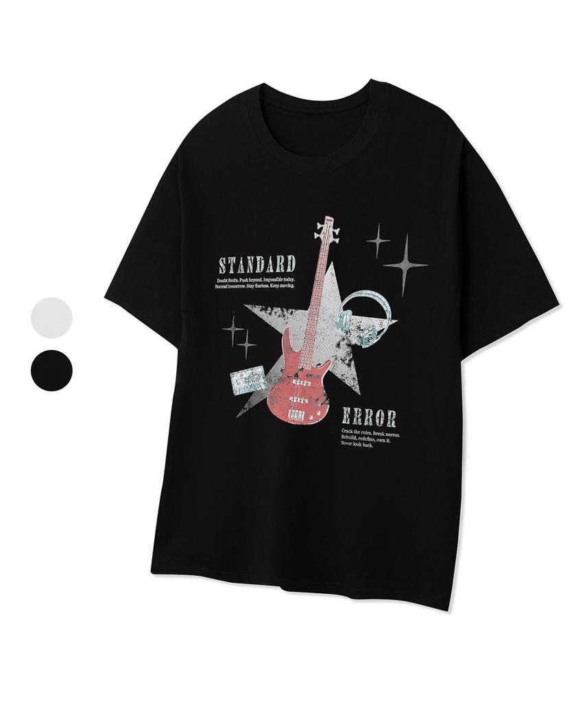 STANDARDERROR 87-Stan255 Universe Strum Vintage Solid Short Sleeve T-Shirt (2 Colors)