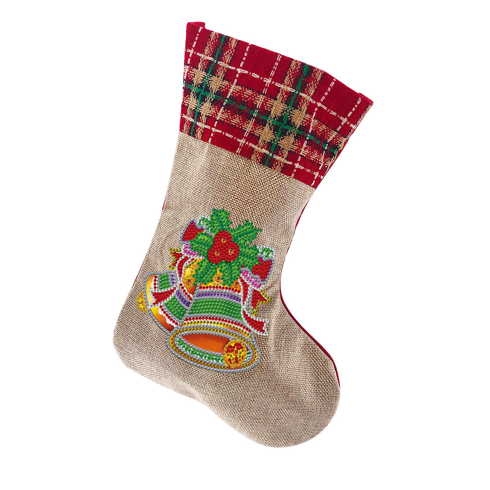 

Рождественская серия алмазная живопись своими руками рождественские носки ручной работы алмазная рождественская конфетная сумка красный/gamboge