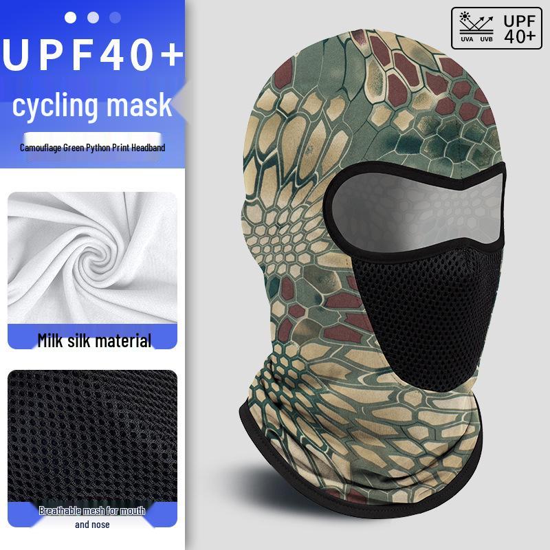 Herren Eis-Seide Vollgesichts-Motorrad-Sportmaske - Winddicht & Sonnenschutz Halsbekleidung