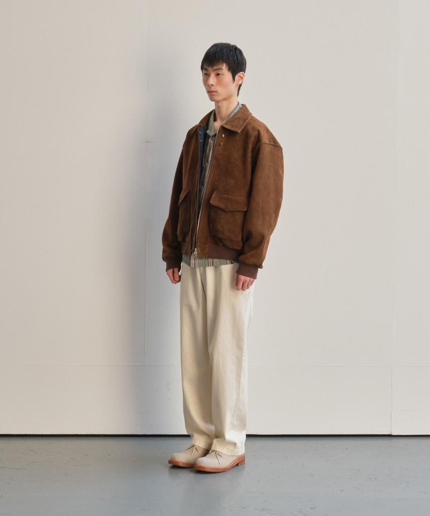 Holliseon Cove Drape Loose Denim Pants Ecru