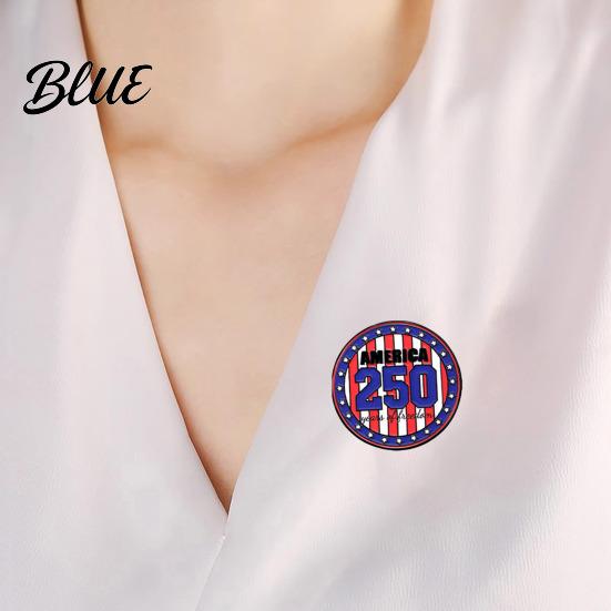 Colorful Enamel Brooch 250th USA Anniversary Pin – Metal Zinc