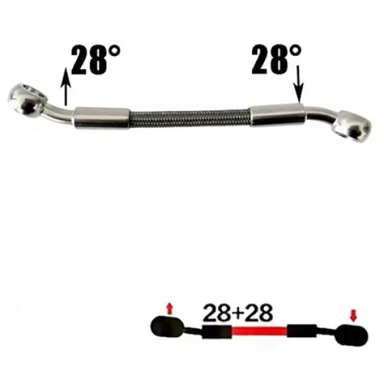 30 см - 500 см Мотоцикл Плетеные Масляные Шланги Линия Трубка Труба Мотоцикл Универсальный Гоночный Гидравлический Тормозной Шланг 10 мм Banjo 28 Градусов 30cm