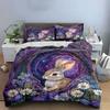 Mystical Rabbit Art Decor Set Bedding Set with 1 Duvet Cover 2 Pillowcases Single Double King Queen, Gift