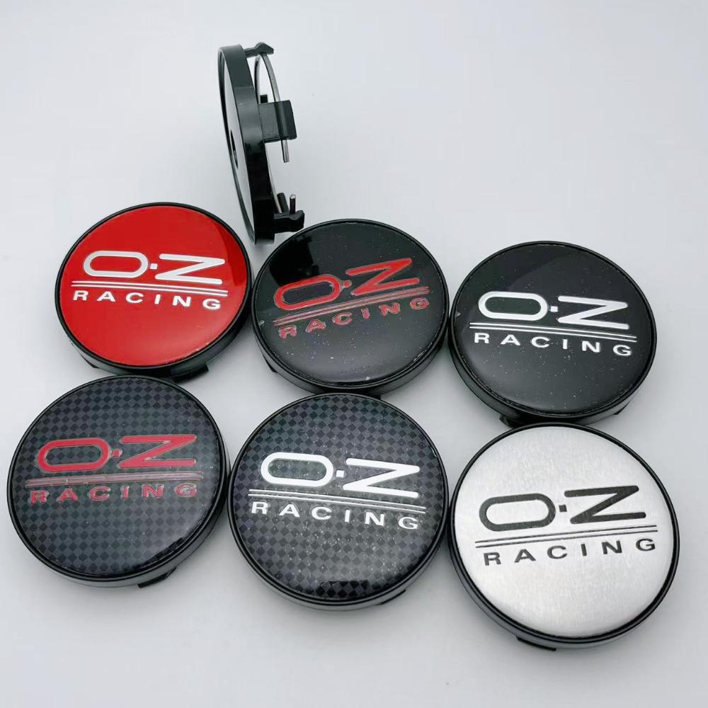 4Pcs 60mm Car Wheel Center Caps With OZ O.Z Racing Logo Emblem Badge Wheel Hubcaps Auto Rim Hub Cover Car Accessories