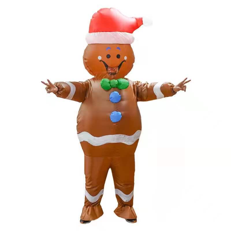 Halloween Santa Claus Snowman Reindeer Inflatable Costume - Christmas Tree Gingerbread Man Outfit