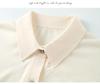 Women's Single-Breasted Wool Knit Polo Collar Pocket Outerwear for Spring, Autumn, and Winter