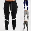 Pencil Pants Bodybuilding Contrast Colors Leisure Breathable Patchwork Jogging Pants for Daily Wear