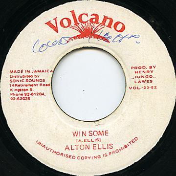 

7inch Record ALTON ELLIS Winsome NONE Volcano Jamaica Reggae Ska Dub Used