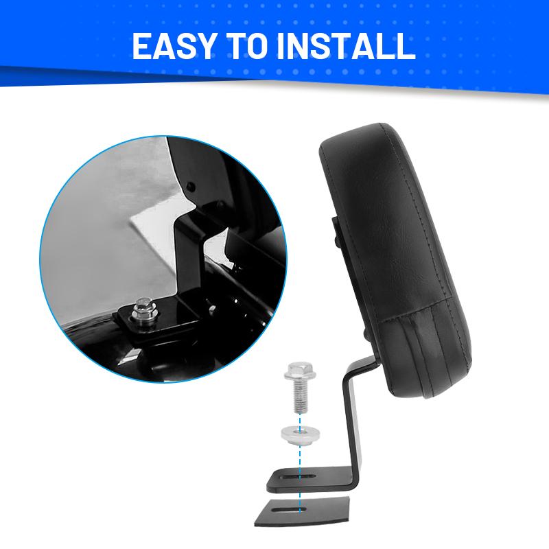 Motorcycle Front Rider Driver Backrest Black Sissy Bar PU Leather Cushion Seat Pad For Honda Rebel CMX300 CMX500 2017 2018-2026