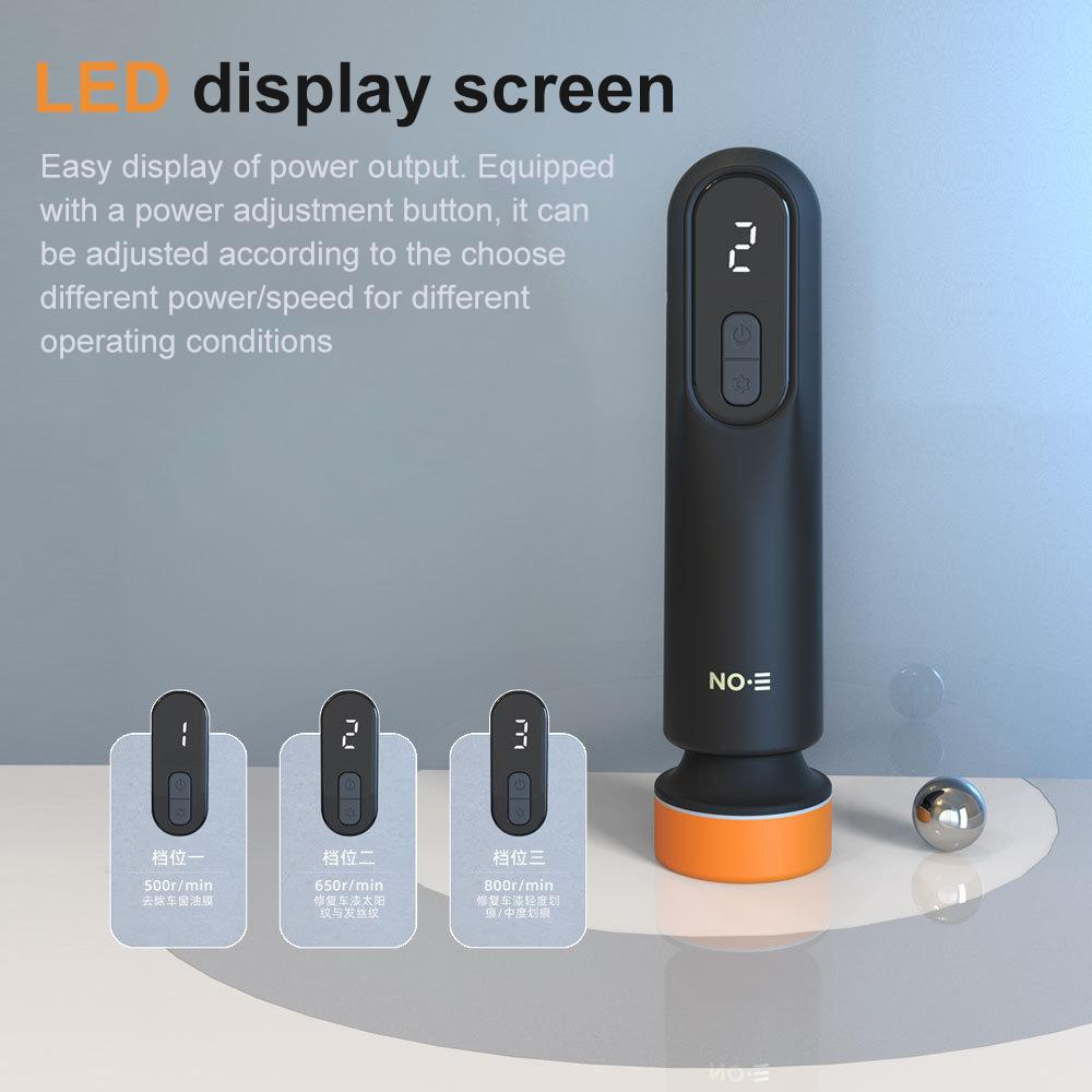 40W Mini Waxing Polishing Machine 12000RPM Cordless Car Paint Scratch Repairing Polisher Windscreen Glass Oil Film Remove Tool