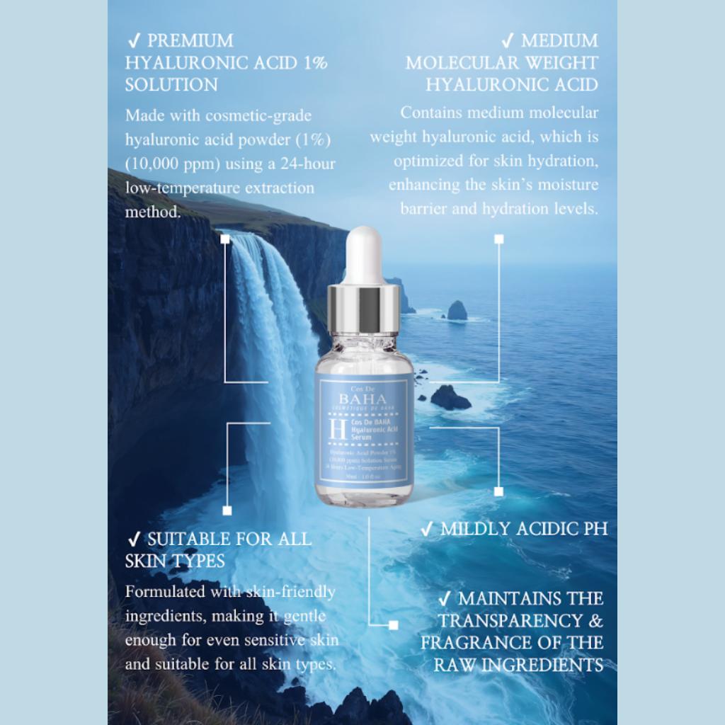 Cos De BAHA - Hyaluronic Acid Serum 30ml (H)