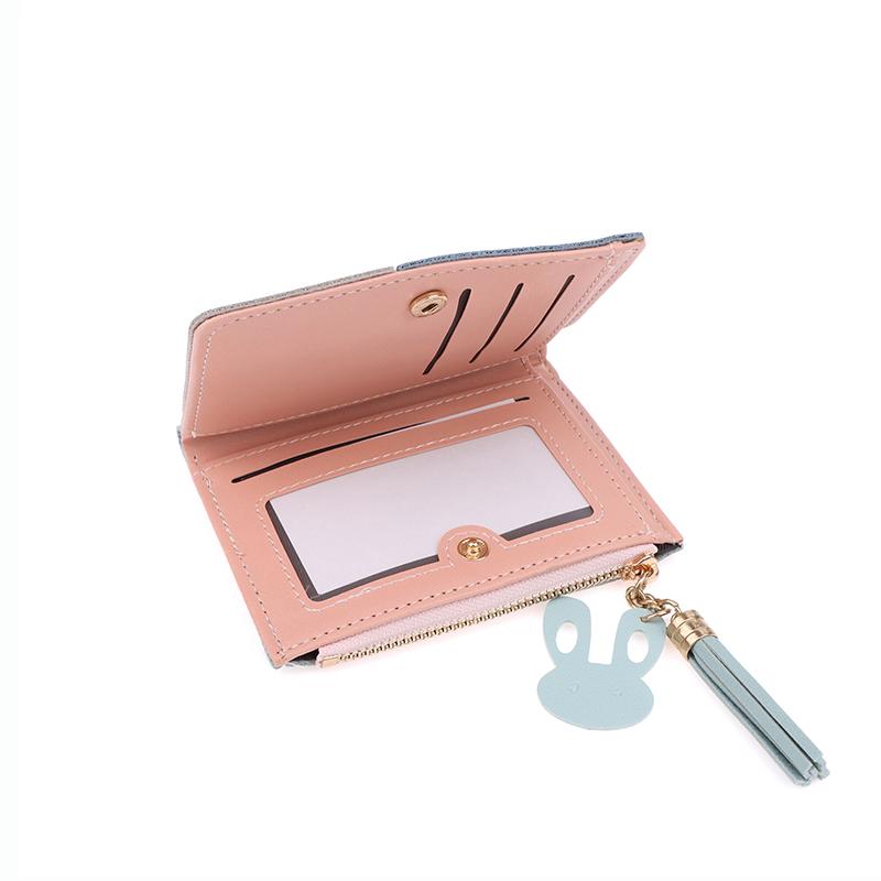 1Pc Geometric Women Cute Wallets Pocket Purse Card Holder Patchwork Wallet Lady Female  Short Coin Purse Money Bag