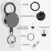 Retractable Keychain Badge Reel Holders Metal Heavy Duty With Carabiner Belt Clip And Key Ring For ID Card Name Holder