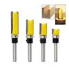 4 adet 1/4 Shank Şablon Trim Menteşe Zıvana Freze Ucu Düz End Mill Giyotin Temizleme Gömme Trim Zıvana Kesici ForWoodworking