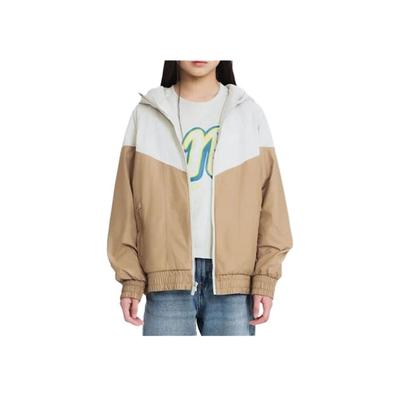 Color Block Hooded Zip Jacket Kids Jackets Light-Khaki HJ2534-072