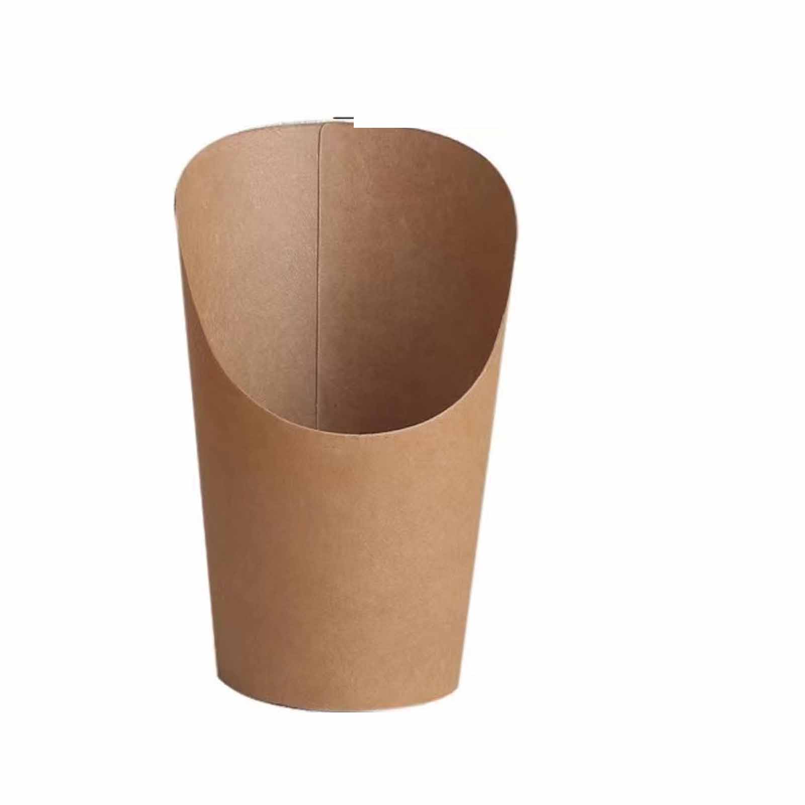 Thickened Kraft Paper Fries & Noodle Cups, Disposable Fast Food Takeout Cups, Ice Cream & Egg Serving Cups S