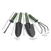 1/4pcs Non-Slip Handle Gardening Shovel Fork Rake Kit Small Hanging Hole Design Plants Shovel Metal Portable Three-tooth Harrow