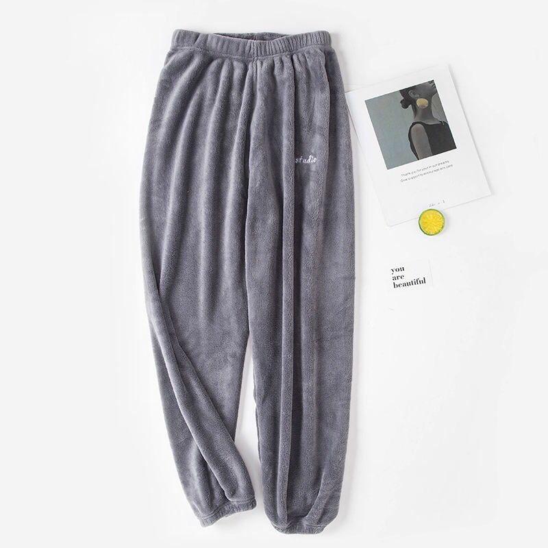 Warm Fairy Warm Pants Coral Fleece Home Fur Thick Casual Loose Outer Wear Winter Sleepwear Girl