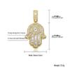 Men's Trendy Retro Fatima Hand Zircon Necklace