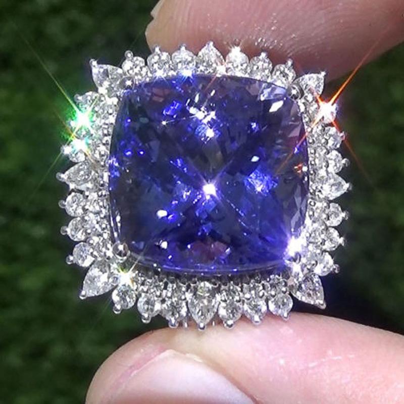 Jewelry, Popular Sparkling Purple Diamond Collection Rings, Fashion Anniversary Accessories