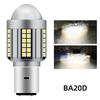 Dual Color Motorcycle Fisheye Projector LED Headlight Bulb, Super Bright White & Yellow BA20D High Low Beam Motorbike Modified Front Lamp