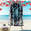 Vitage Art Print Beach Towel, Large Soft Quick Dry Towel for Beach Camping Swimming