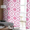 Pink Moroccan Pattern Sheer Curtain for Living Room Hall Wall Dress Up Home Window Supplies Pop Print Tulle Curtains