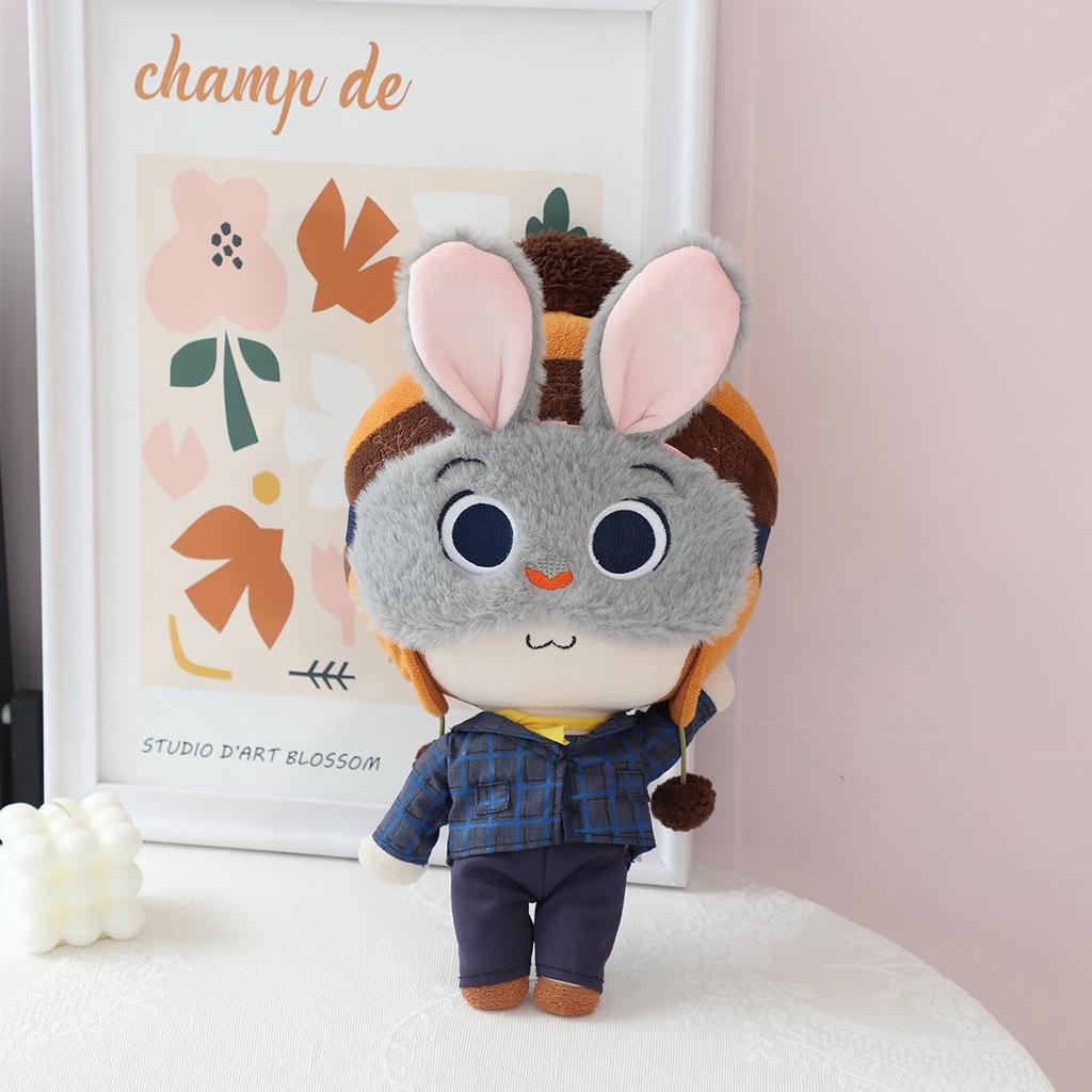 Kreslená maska na spaní: Roztomilý králíček a liška plyšový zatemňovací pro dívky