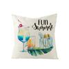 Summer Beach Style Throw Pillowcase Blue Cushion Cover Coconut Watermelon Print Linen Pillow Covers Home Decor Pillowslip