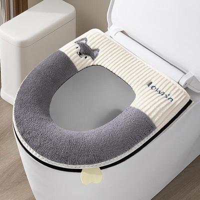 Stitched Fox Warm Toilet Seat Cover