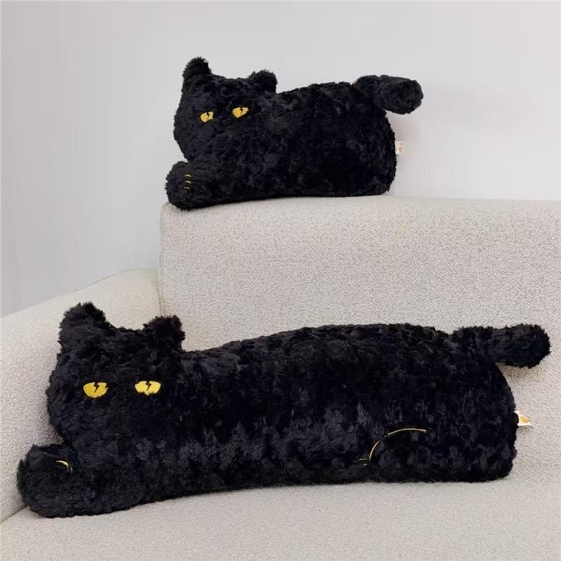 Creative Cartoon Cat Plush Pillow With Embroidered Animal Design For Sofa And Bed Comfort