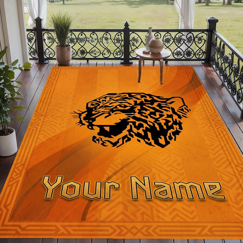 Custom Text Printed Rug Hull FC Non Slip Floor Carpet For Home Room Decor