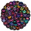 56pcs Neon Thank You Text Sticker Graffiti Decal Gift Seal Sealing Stickers Waterproof Wedding Holiday Label DIY for with Kid Friendly Entertaining