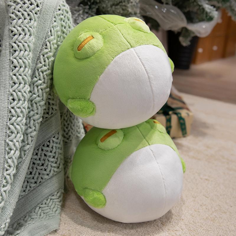 25cm Cartoon Green Fat Frog Animals Plush Toys Soft Dolls Throw Pillow Kawaii Baby Comfort Home Decor Birthday Gifts for Girls