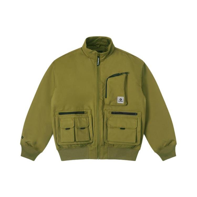 Converse Short Down Bomber Jacket Asia Sizing Olive Green Men s 10025251-A02 S