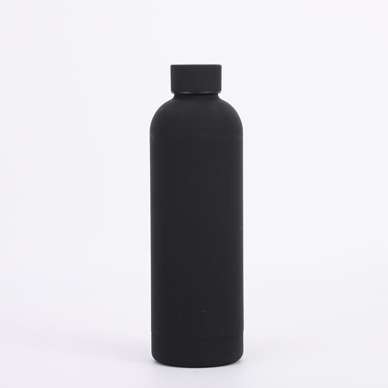 Stainless Steel Vacuum Insulated Water Bottle 500ml 750ml Matte Finish Sport Travel Cup Men Women