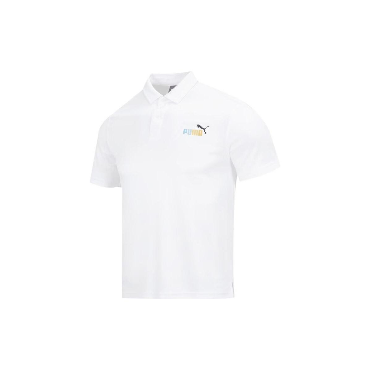 PUMA Graphic Logo Polo Shirt White Men s 678011-02 XL