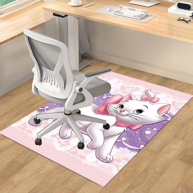 Whimsical Cat Pink Bow Carpet For Playroom Bedroom Living Room Sofa Home Decorkids Game Area Rug Nonslip Floor Mat