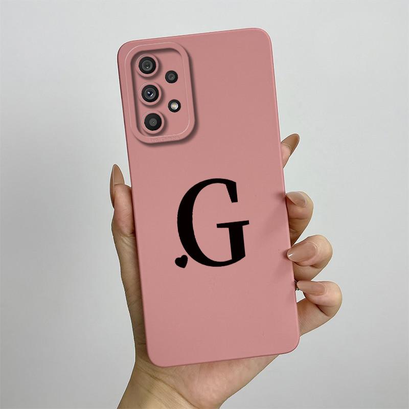 For Samsung Galaxy A13 4G Case Cute Initial Letters Silicone Fundas Phone Back Case For Samsung A13 A 13 GalaxyA13 Cover Bumper