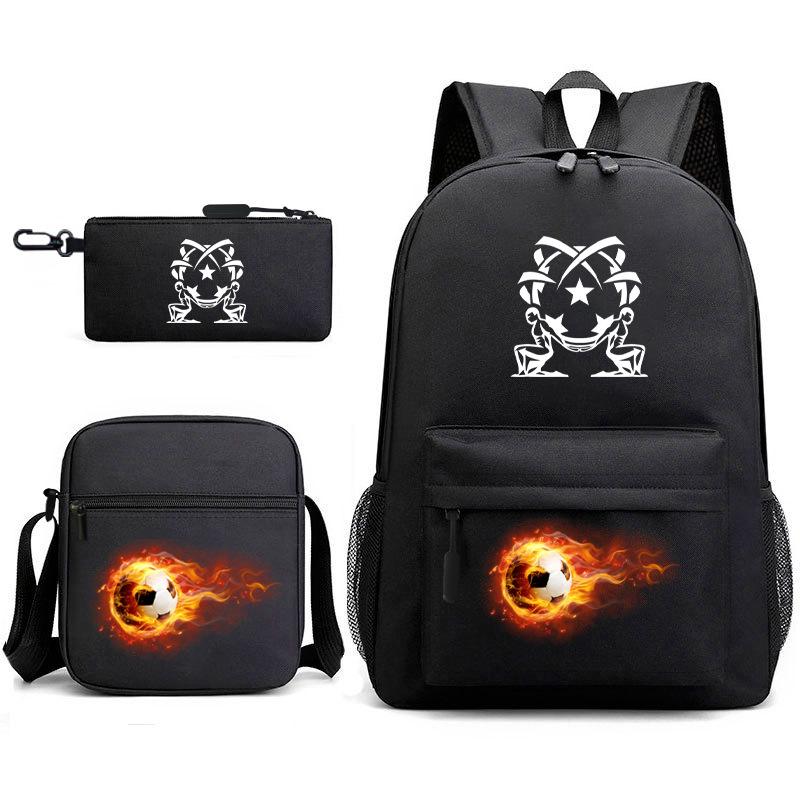 

Новый футбольный студенческий рюкзак модный школьный рюкзак из трех частей большой вместимости для учеников начальной школы 17 inch backpack