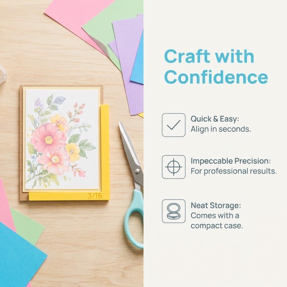 5/7pcs Multi-size Paper Crafting Alignment Guides Color-coded Spacing Locator Tools Card Making