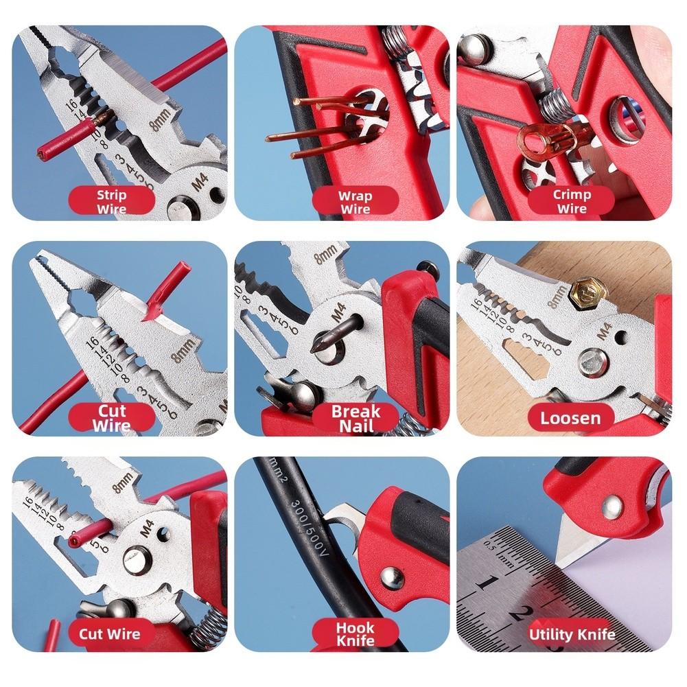 Chrome Vanadium Wire Stripper 18-in-1 Multi Tool for Cable Preparation