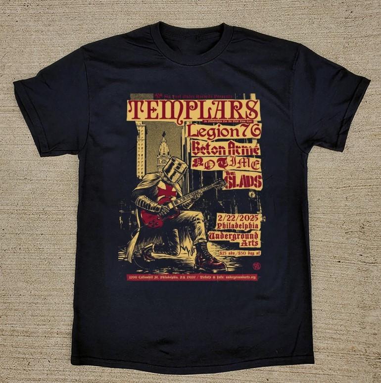 Collection The Templars Band Concert T Shirt Black All Size Unisex T-Shirt S