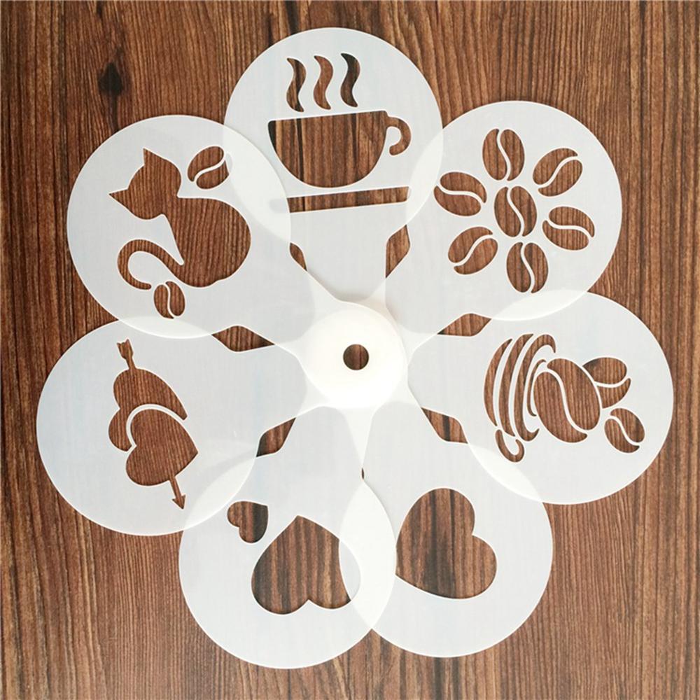 Cappuccino Templates Coffee Stencils Powdered Sieve Tools Coffee Printing Model Foam Spray Mold