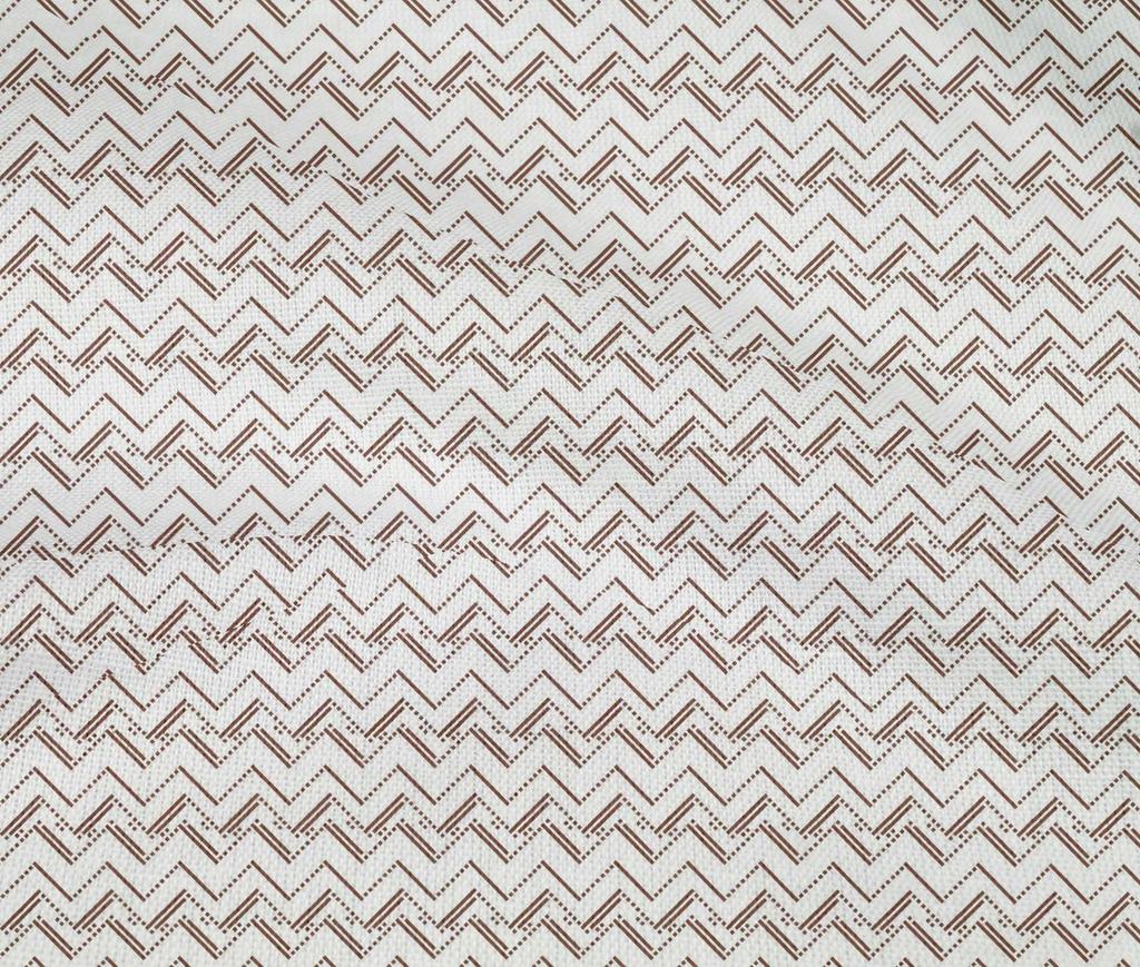 oneOone Baumwolle Flex Braun Stoff Zickzack Geometrisch Nähmaterial Druckstoff pro Yard 40 Zoll