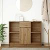 Sideboard with Drawer Artisan Oak Finish 101 X 35 X 76 Cm Engineered Wood