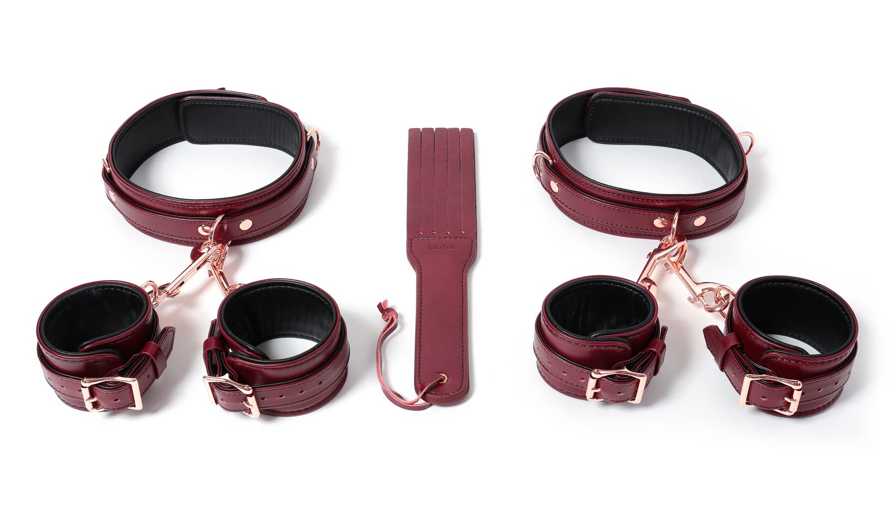 Liebe Seele Luxury SM Goods Restraint 5 РїСЂРµРґРјРµС‚РѕРІ РќР°Р±РѕСЂ РёР· РЅР°С‚СѓСЂР°Р»СЊРЅРѕР№ РєРѕР¶Рё, Р±РѕСЂРґРѕРІС‹Р№, РєРѕСЂРѕР»РµРІР°, С‚СЂРµРЅРёСЂРѕРІРѕС‡РЅС‹Р№, СЂСѓС‚, РїР°СЂР°