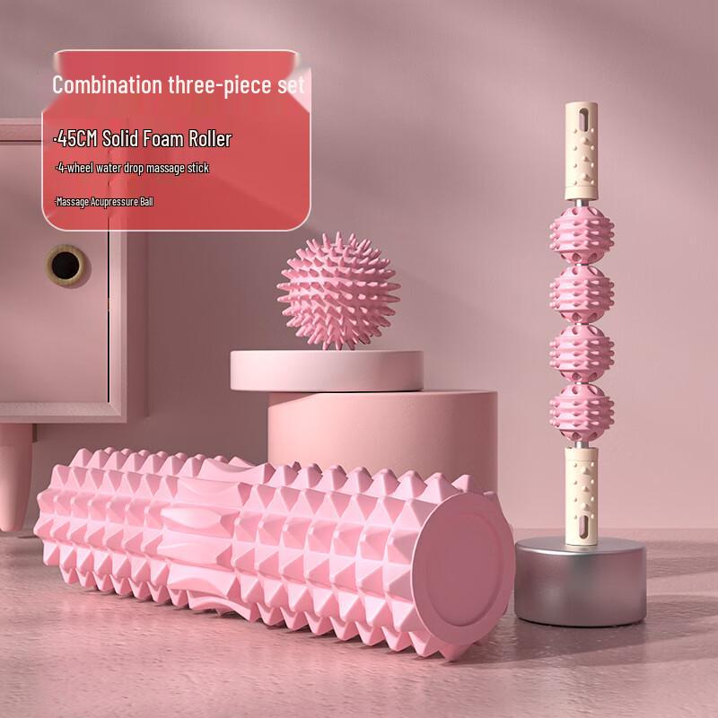 Solid Core Yoga Foam Roller Set with Massage Tools