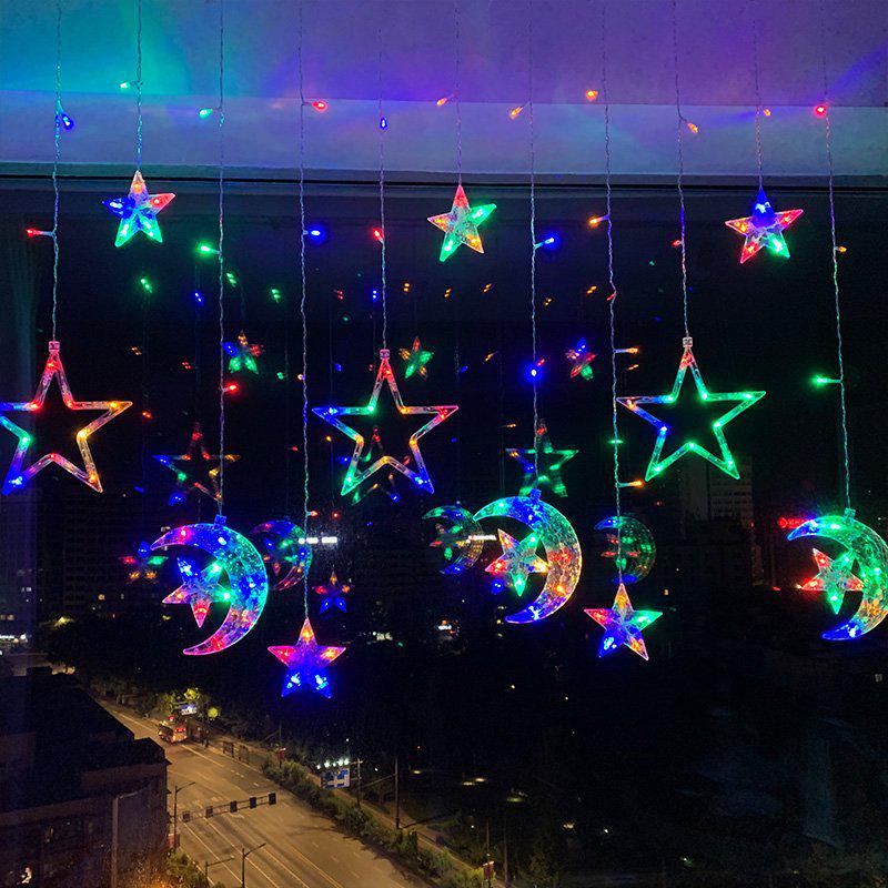 Sternenklare LED Lichterkette - Mond- und Sternzimmerdekoration