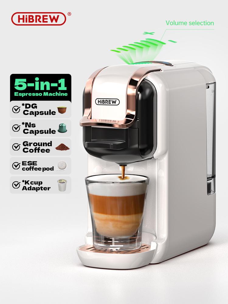 Καφετιέρα HiBREW H2B 5-σε-1 Πολλαπλών Κάψουλών – υποστηρίζει παρασκευή ζεστού και κρύου καφέ και διαθέτει εξαγωγή υψηλής πίεσης 19 bar.